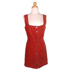 Urban Outfitters Orange Corduroy Dress Size 8